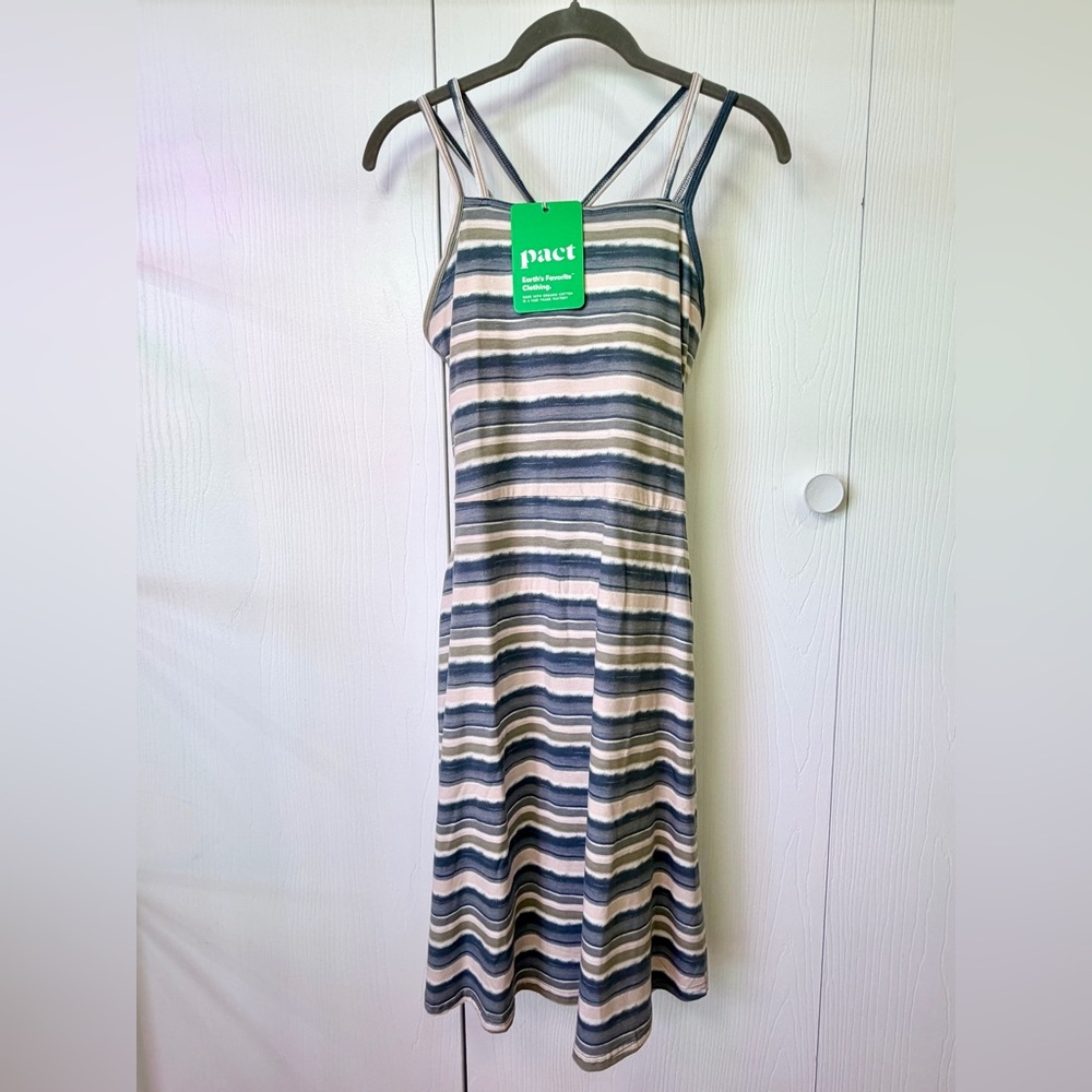 Pact Organic Fit & Flare Women's Midi Dresss